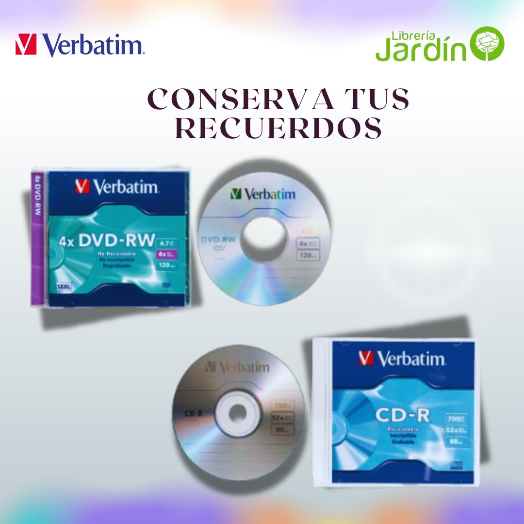 ¡Recuerdos bien guardados! Con los CDs y DVDs #Verbatim, mantén tus momentos especiales seguros por siempre 🤩
