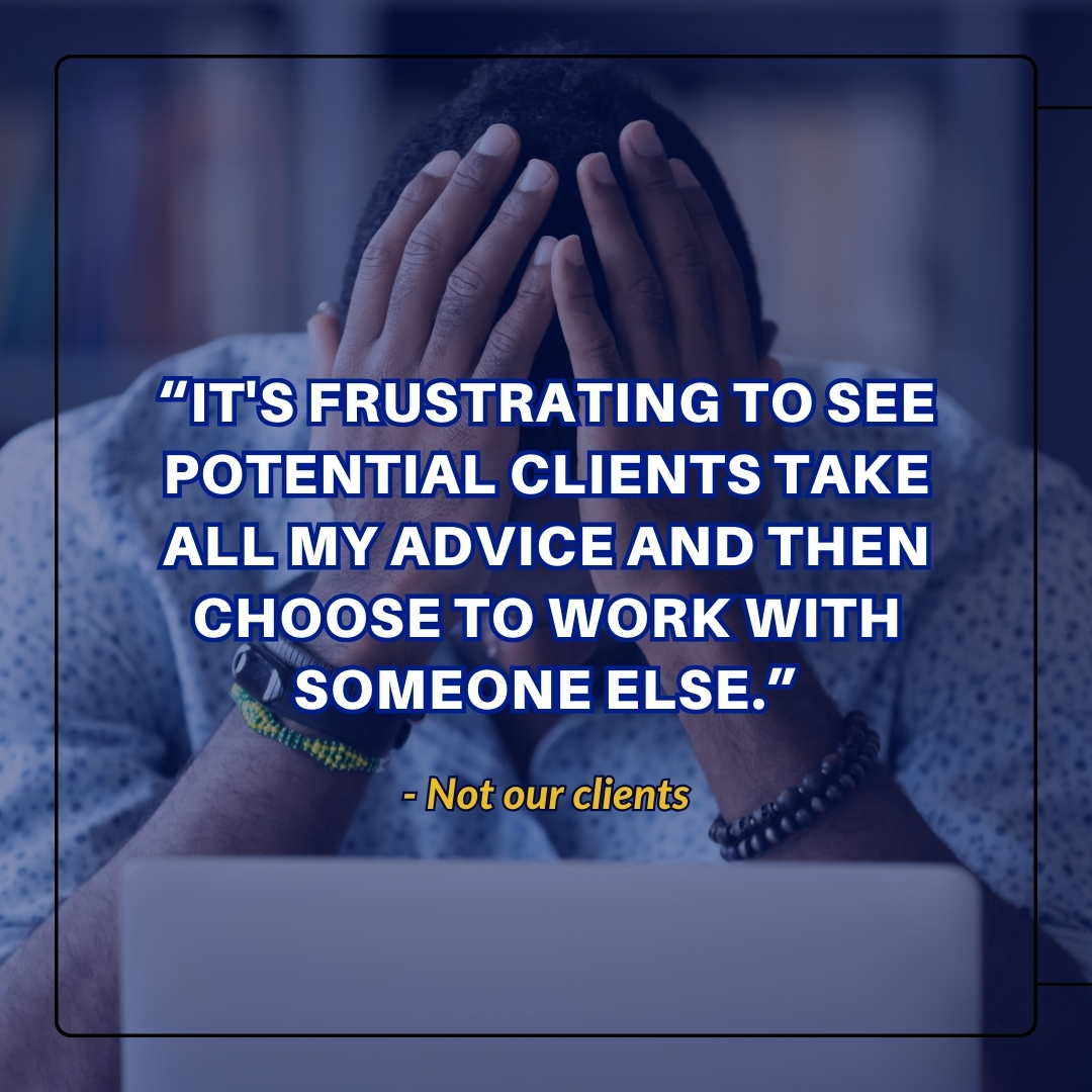 OwenVanSyckle's tweet image. &quot;It&apos;s frustrating to see potential clients take all my advice and then choose to work with someone else.&quot; ~ Not Our Clients
#BusinessFrustration #ClientStruggles #ClientAdvice #UnpaidConsulting
