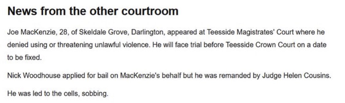 ali__samson's tweet image. Another racist rioter sobbing in court when remanded.