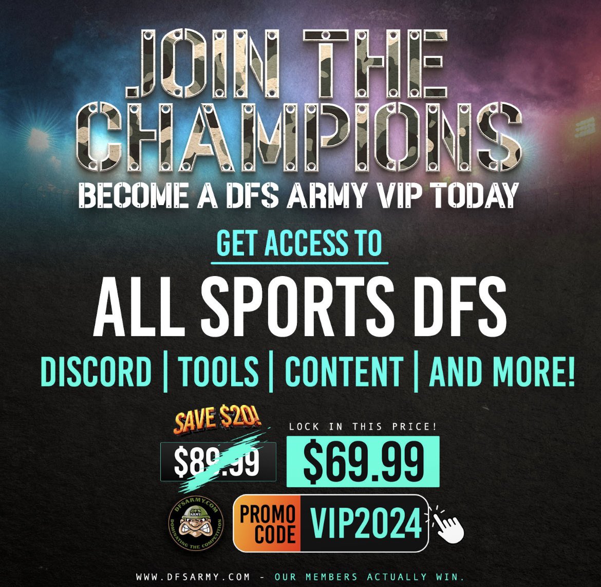 DFSArmy's tweet photo. Draft season is NOW! #FantasyFootball 

👉Premium Strategy Videos

👉Updated ADP Rankings

👉League-specific Discussions

👉Backtesting Research Study

👉Our BEST Discounts of the Year

Don’t fall behind your friends!!

Regain your edge… https://t.co/Nmkq7i40R8