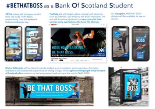 BankofScotland's tweet photo. Meet our @marketingsocsco @unionagency and Bank of Scotland ‘Aspiring Creative Star' 2024 award winners!
Well done to team #BeThatBOSS Abi Avery, @CMPhoto63841972 & Emily
Thomas with a highly commended entry for @teganmcdougall https://t.co/1R8utDXGpc