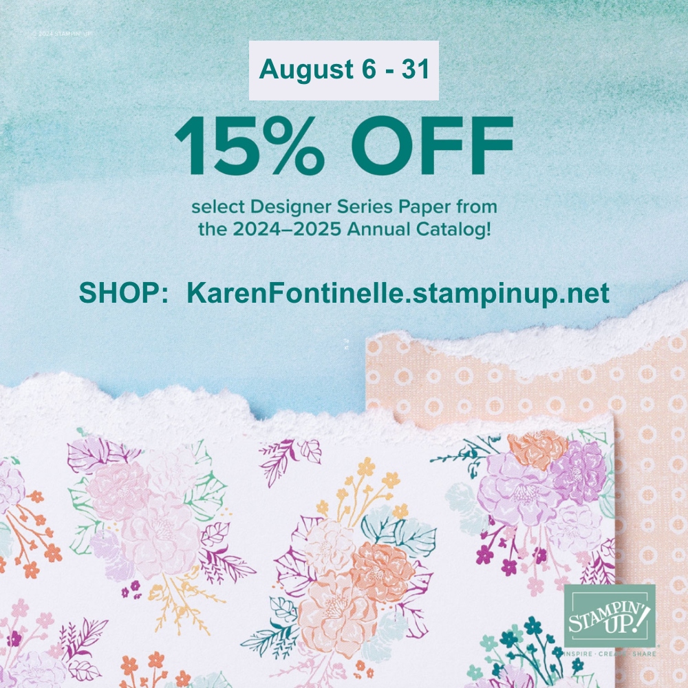 KarenStamps's tweet image. The Stampin' Up! Designer Series Paper Sale is underway!  Go shop for your favorites! stampinup.com/categories/spe… #stampinup #designerpaper #papersale #craftsupplies #papercrafts