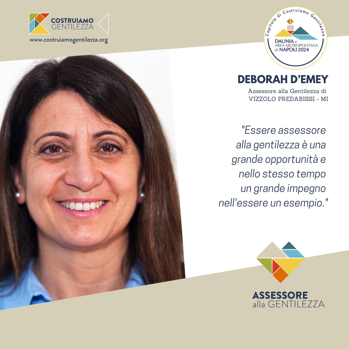 𝐋'𝐀𝐒𝐒𝐄𝐒𝐒𝐎𝐑𝐄 𝐀𝐋𝐋𝐀 𝐆𝐄𝐍𝐓𝐈𝐋𝐄𝐙𝐙𝐀 👏🏼💜 𝐃𝐄𝐁𝐎𝐑𝐀𝐇 𝐃'𝐄𝐌𝐄𝐘 𝐃𝐈 𝐕𝐈𝐙𝐙𝐎𝐋𝐎 𝐏𝐑𝐄𝐃𝐀𝐁𝐈𝐒𝐒𝐈 𝐌𝐈 👉 costruiamogentilezza.org/costruttori/as…

Chi e dove sono gli assessori alla gentilezza 👉 costruiamogentilezza.org/costruttori-di…

#costruiamogentilezza