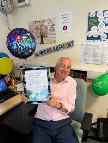 SafeguardOldham's tweet photo. Happy Retirement David! We're sad to see you go, you'll be missed. https://t.co/GMEEcQDaXy