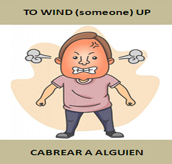 EClementeIngles's tweet photo. #PhrasalVerbsECI
("To wind (someone) up” = "Cabrear a alguien”) (Hacer algo que te saca de tus casillas y te causa instintos asesinos.)
Ej.:“Don't do that - you know it winds me up!” (“¡No hagas eso, sabes que me cabrea!”)
Pron.: /tu waɪnd (‘sʌm,wʌn) ʌp/
(https://t.co/NqcCGz3JNj) https://t.co/CBCAySZAFZ