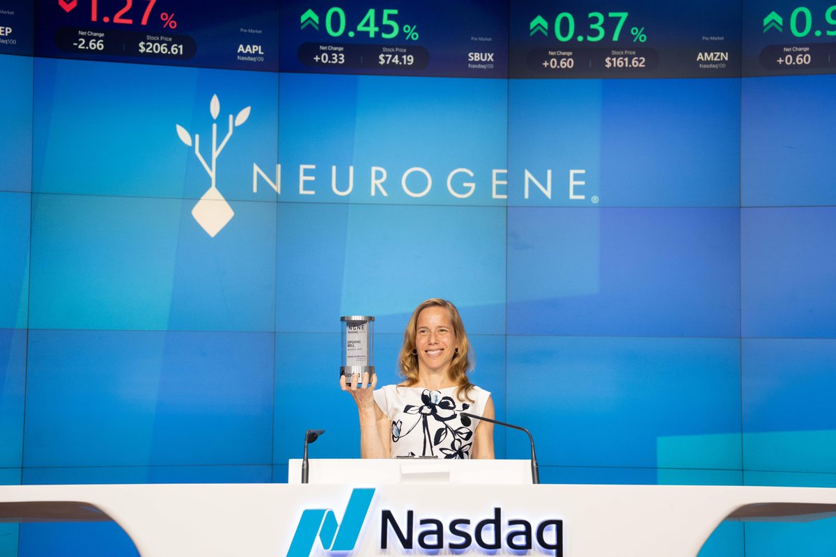 Nasdaq Exchange (@nasdaqexchange) on Twitter photo 🥼 Neurogene Inc is on a mission to improve the lives of patients and families devastated by rare neurological diseases.
🧬 The medicine <a href="/NeurogeneInc/">Neurogene Inc.</a> is creating has the potential to change the way these disorders are treated.
🔔 Proud to be your partner $NGNE! #NasdaqListed 🥼 Neurogene Inc is on a mission to improve the lives of patients and families devastated by rare neurological diseases.
🧬 The medicine <a href="/NeurogeneInc/">Neurogene Inc.</a> is creating has the potential to change the way these disorders are treated.
🔔 Proud to be your partner $NGNE! #NasdaqListed