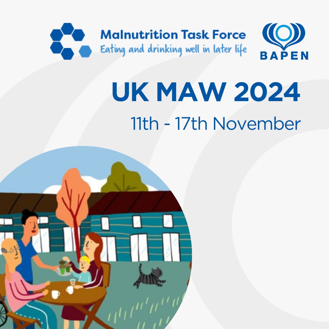 UK Malnutrition Awareness Week is back from 11th – 17th November 2024 

Find out how you can play your part in raising awareness of preventable malnutrition by following this link ➡️ bit.ly/4d959ij #UKMAW2024