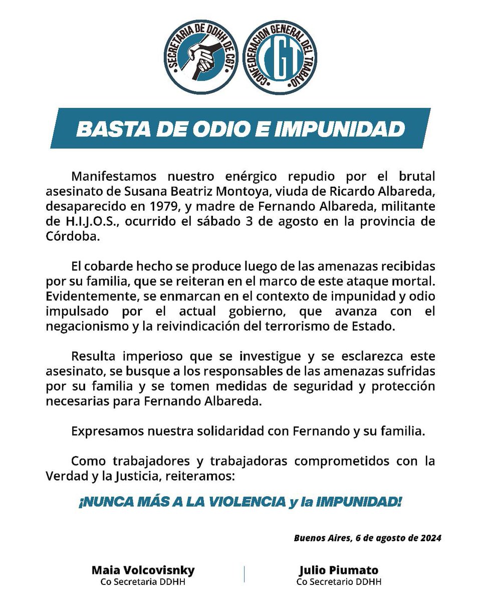 ❌ Basta de odio e impunidad