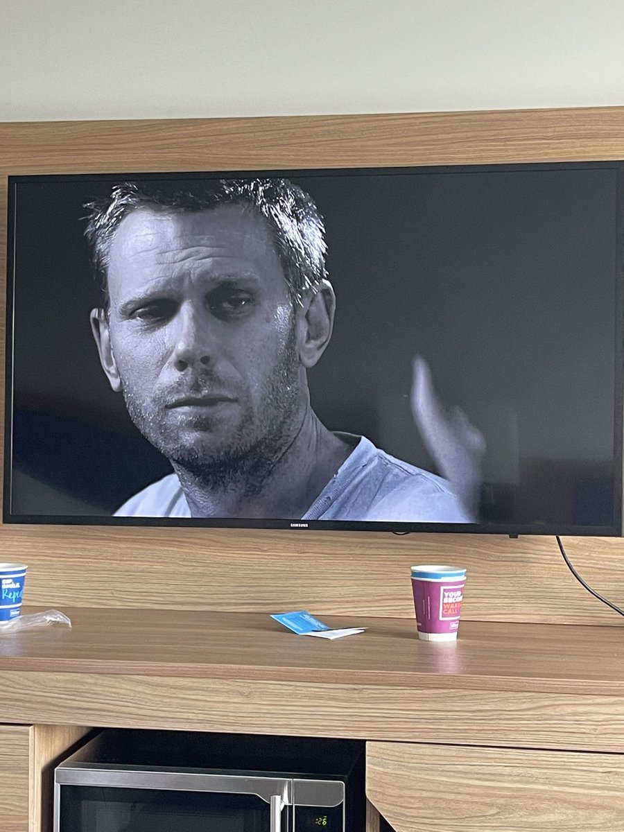 What do you do when you’ve been waiting 2 days on your cruise ship to arrive? You watch <a href="/MarkRPellegrino/">Mark Pellegrino</a> Thanks hurricane Debby.