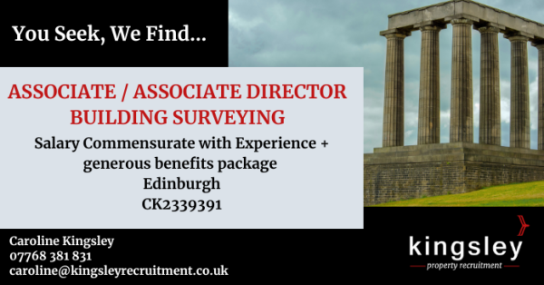Looking for a new challenge?

We have an exciting opportunity for an Associate/Associate Director in Building Surveying based in Edinburgh. For a confidential chat, call Caroline on 07768 381 831. 

#CareerOpportunity #BuildingSurveying #Edinburgh tinyurl.com/2cw42sj3