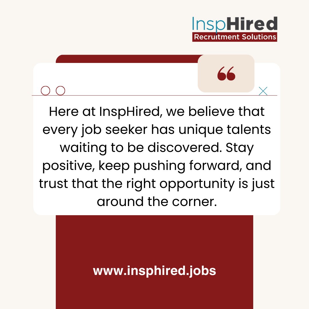 InspHiredSA's tweet photo. 🌟Today's Daily InspHiration🌟   

Follow us and turn on your notifications so you never miss a moment of inspiration. 

What motivates you today? Comment below 📷 

#InspHired #GraduatesSA #SAJobs #Recruitment #JobSeekersSA #EmploymentSA #CareerJourney https://t.co/GO3xh12Tuy