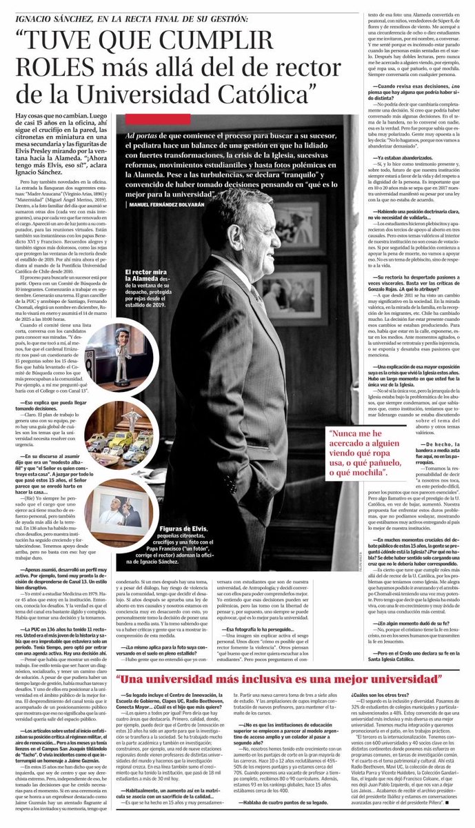 Los dejamos invitados a leer la entrevista que realizó El Mercurio al Rector de la <a href="/ucatolica/">Universidad Católica</a> , Ignacio Sánchez, sobre su paso por la Universidad y sus mayores hitos✨✨✨

Lee acá: litoralpress.cl/sitio/Prensa_D…
