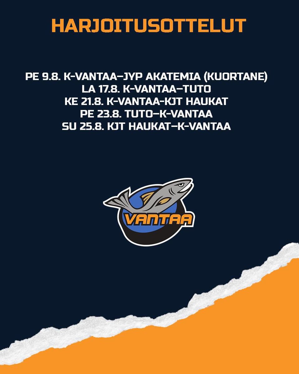 KiekkoVantaaU20's tweet photo. Perjantaina pelataan!
Joukkue palasi viime viikolla takaisin sorvin ääreen. Muikut suuntaa torstaina Kuortaneen leirille.
Perjantaina pelataan ensimmäinen harjoitusottelu, kun Kuortaneella kohdataan JYP Akatemia.
#KVantaa #Muikut #U20Mestis https://t.co/56782ohaIf