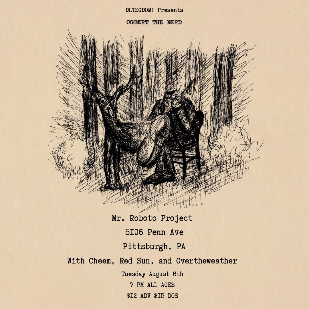 DLTSGDOM! Collective (@dltsgdomshows) on Twitter photo TONIGHT: <a href="/ogbertthenerdnj/">ogbert the fucking nerd</a> w/ <a href="/cheem_szn/">stream FREEZE TAG by Cheem</a> + <a href="/redsun405/">red sun (a band from okc)</a> + <a href="/OTW_PA/">overtheweather has a new single</a> at <a href="/RobotoProject/">The Roboto Project</a>!! Doors at 7, Music at 8!!
Tickets available online til 3pm and at the door tonight: dltsgdom.ticketleap.com/ogbert-the-ner… TONIGHT: <a href="/ogbertthenerdnj/">ogbert the fucking nerd</a> w/ <a href="/cheem_szn/">stream FREEZE TAG by Cheem</a> + <a href="/redsun405/">red sun (a band from okc)</a> + <a href="/OTW_PA/">overtheweather has a new single</a> at <a href="/RobotoProject/">The Roboto Project</a>!! Doors at 7, Music at 8!!
Tickets available online til 3pm and at the door tonight: dltsgdom.ticketleap.com/ogbert-the-ner…