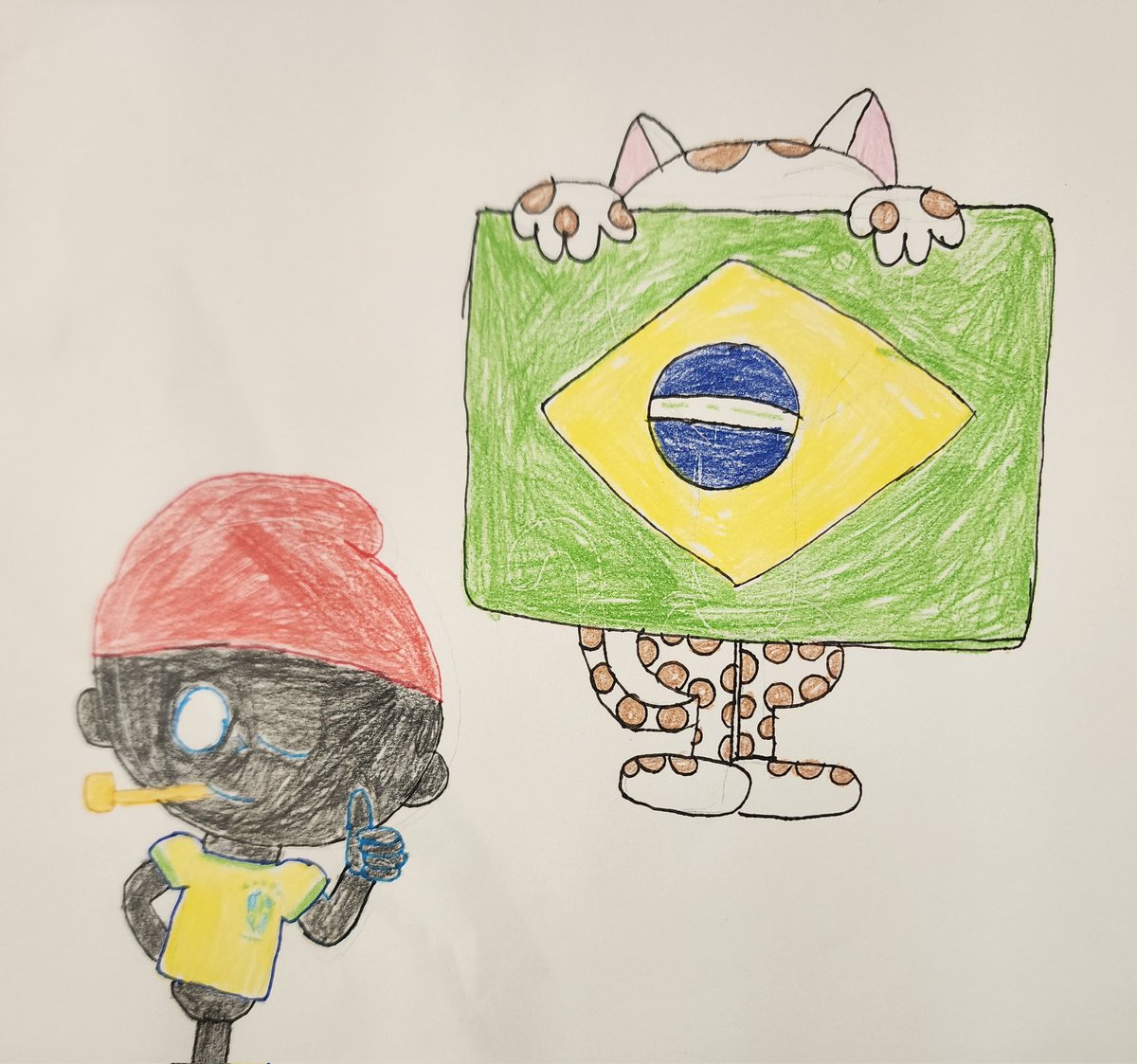 DesistoDaConta's tweet photo. Saudades de desenhar esse carinha aí (o Pererê) e já que tá tendo olimpíadas, eu aproveitei e fiz isso https://t.co/18sz6sNCEW