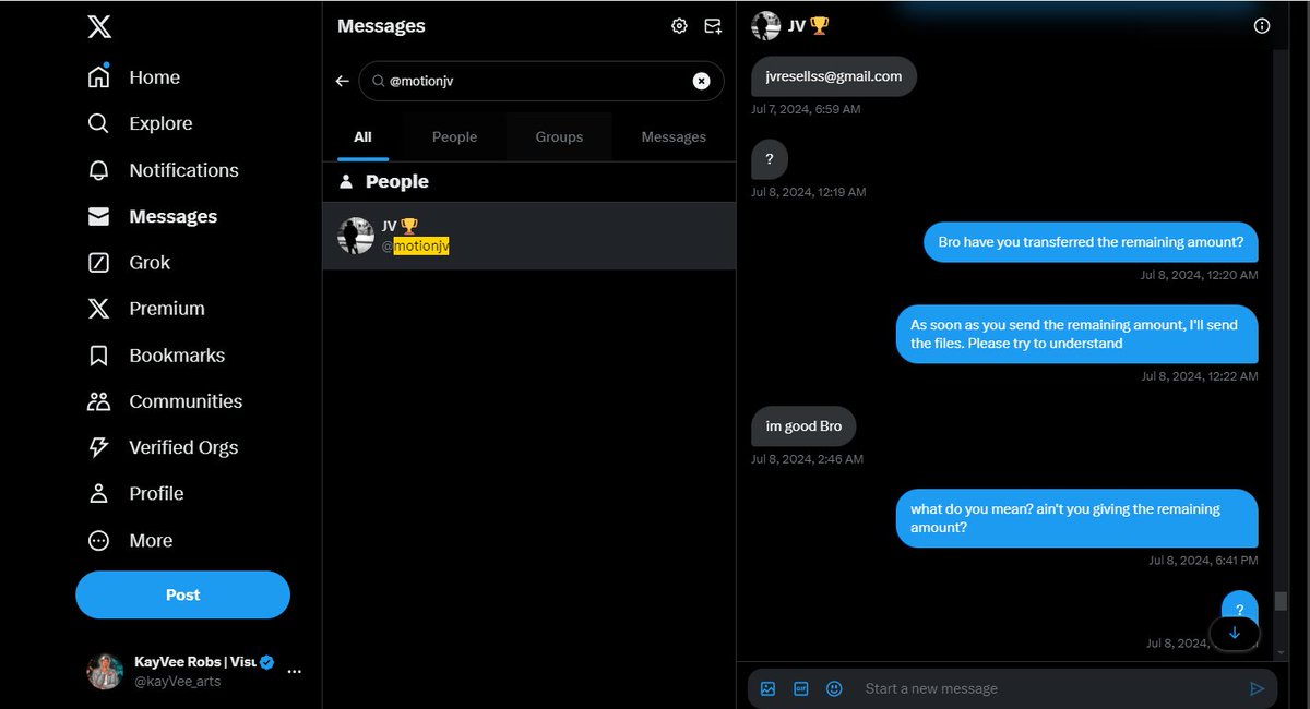 kayVee_arts's tweet photo. This is why as professionals you should never compromise on your protocols even if it's a 2min job!! 

#scam #scammed #repost #designscam #gfx #report #Borderlandslefilm #BorderlandsMovie #walz #PattyMills #KamalaHarris2024 #BlackTwitter #tuesdaymotivations https://t.co/rCCkI7V5Qs