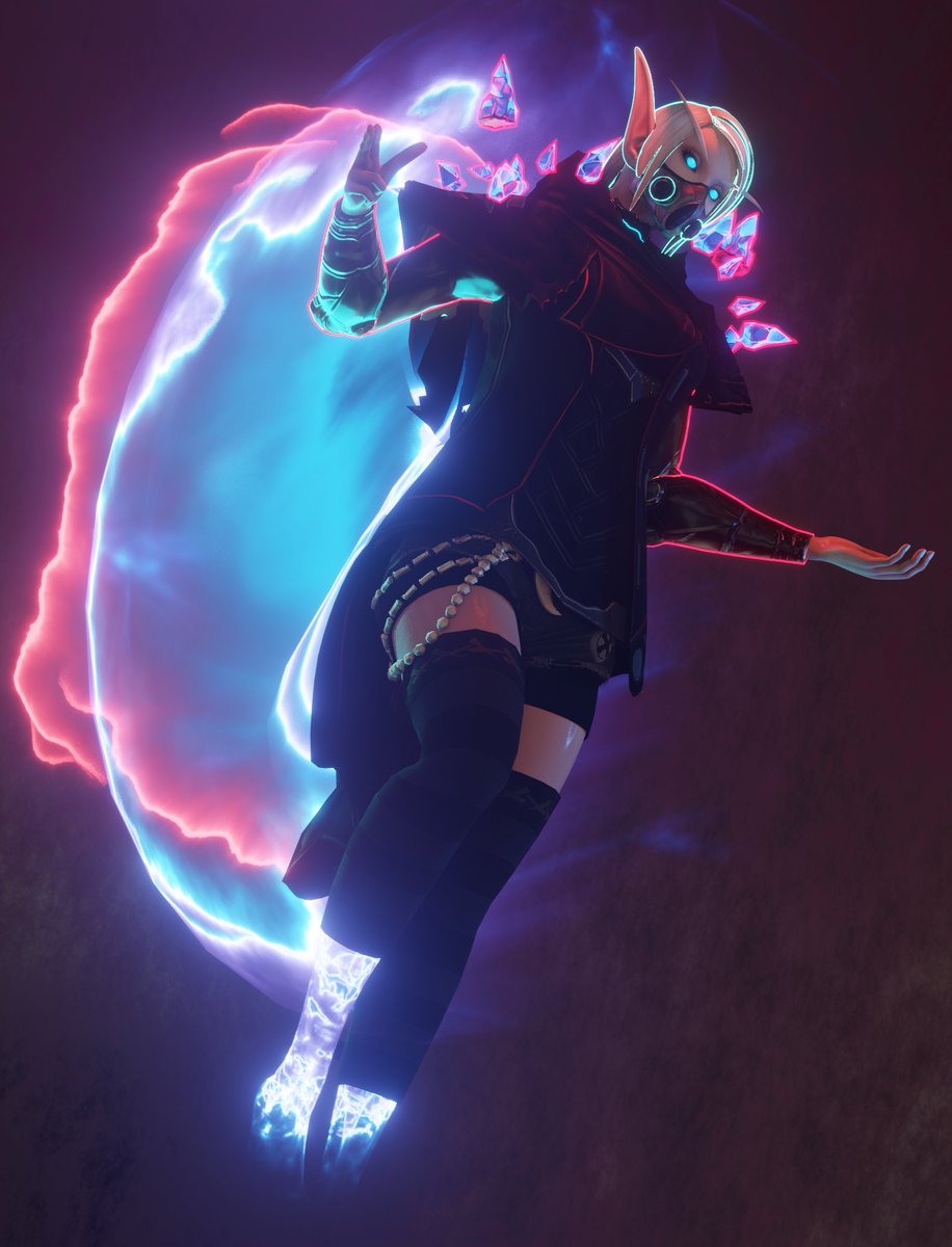 Another render I forgot about, though I may have posted it on my old SFW act, either way im posting since I dont see it here.

Cyberpunk Magic Elf