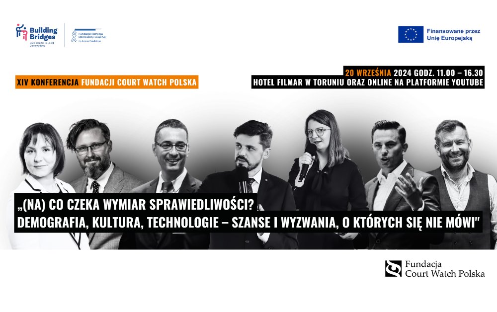 courtwatchpl's tweet photo. Serdecznie zapraszamy na XIV Konferencję Fundacji! W tym roku stacjonarnie spotkamy się dla odmiany w Toruniu, ale można wziąć też udział w wydarzeniu w formule online. Konferencja nie będzie jednak nigdzie transmitowana publicznie.

Program i zapisy: https://t.co/8LXcAPGjGi https://t.co/7T00qUiZLV