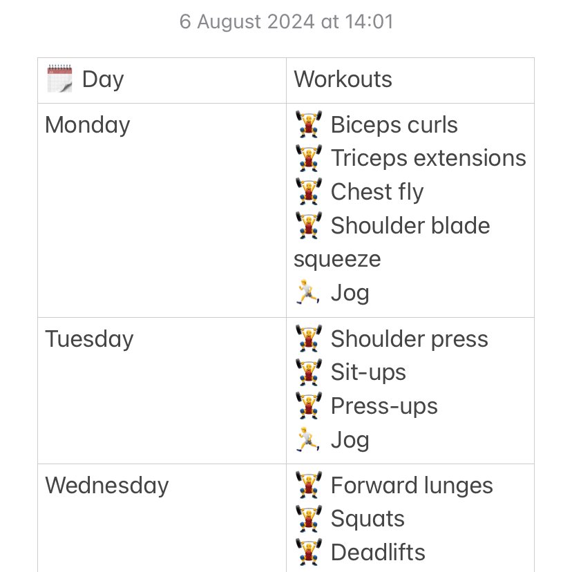 CallumGamblePro's tweet photo. My workout timetable ⬇️

#WorkoutMotivation #FitnessGoals #MentalHealth #Autism https://t.co/fmY8rEgyML