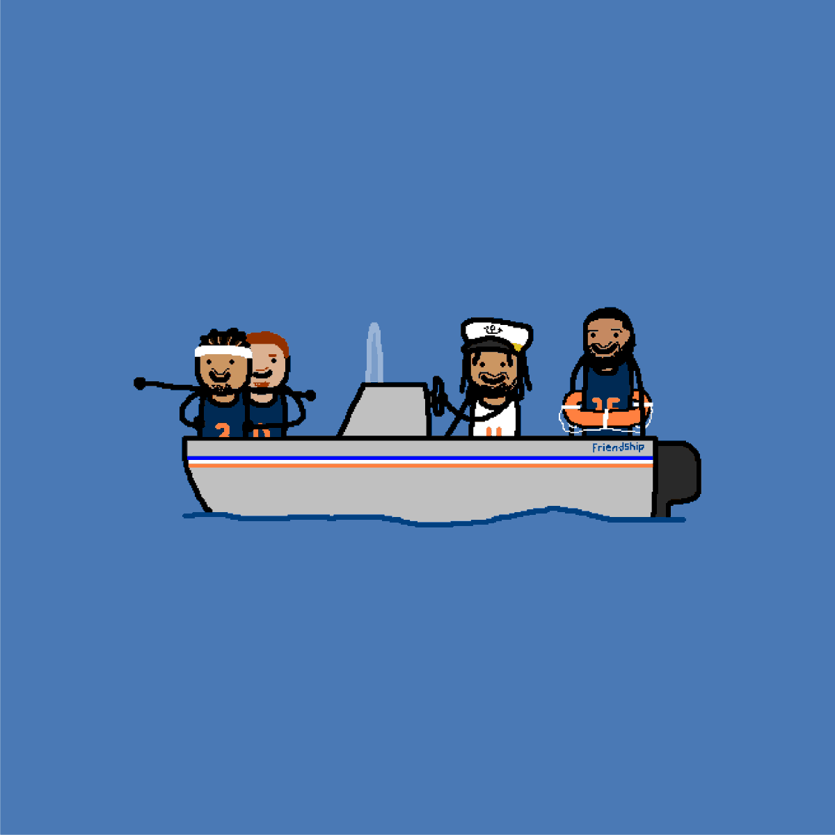 nba_paint's tweet image. Captain Brunson and the friend-ship.