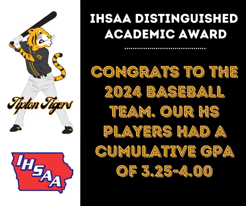 TiptonBaseball's tweet image. Congrats to our Tiger Baseball team on their Academic Awards from this past year.