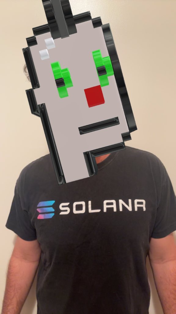 ChawkiZaher's tweet photo. GM! What are you buying on the dip?
I gonna take some @solana to buy some memecoins....
This is my @instagram filter, is a @cryptopunks 4953 of @beeple ,
to use this filter link ๐๐ #solana #cryptopunks #instagram #filter #beeple #BuyTheDip #Crypto #3d #3dfilter https://t.co/lIVECP4YpH