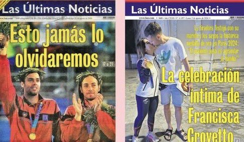 vidalcvale's tweet photo. Nico, Fernando y Francisca tuvieron años de preparación y dedicación para llevar el nombre de Chile a lo más alto.

A unos “jamás los olvidaremos”, y a Francisca con suerte se le ve la cara en la portada. 

¿Por qué? https://t.co/G3jp1KKFSk