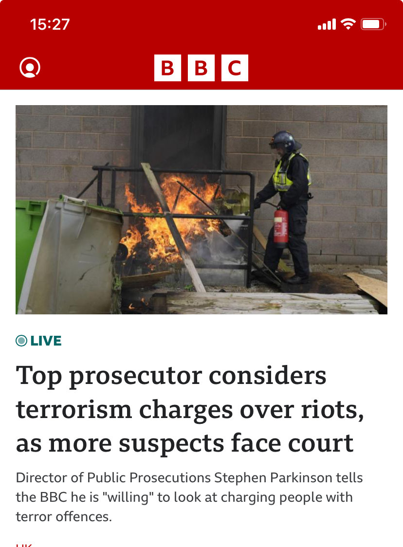 Rioters, however repugnant, are not terrorists. The 1968 riots in Paris included Maoist revolutionaries who called for the violent overthrow of the state. But back then the media just called them student protestors.