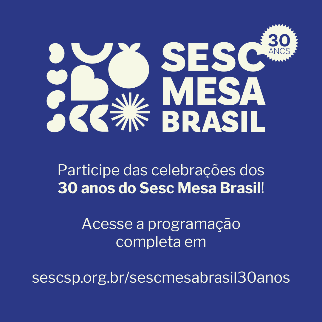 O @SescMesaBrasilSP é um programa de combate à fome e ao desperdício de alimentos.

Em 2024, o programa completa 30 anos de atuação!

E para celebrar, o Sesc São Paulo realiza uma programação especial em agosto e setembro

Programação completa em sescsp.org.br/sescmesabrasil…