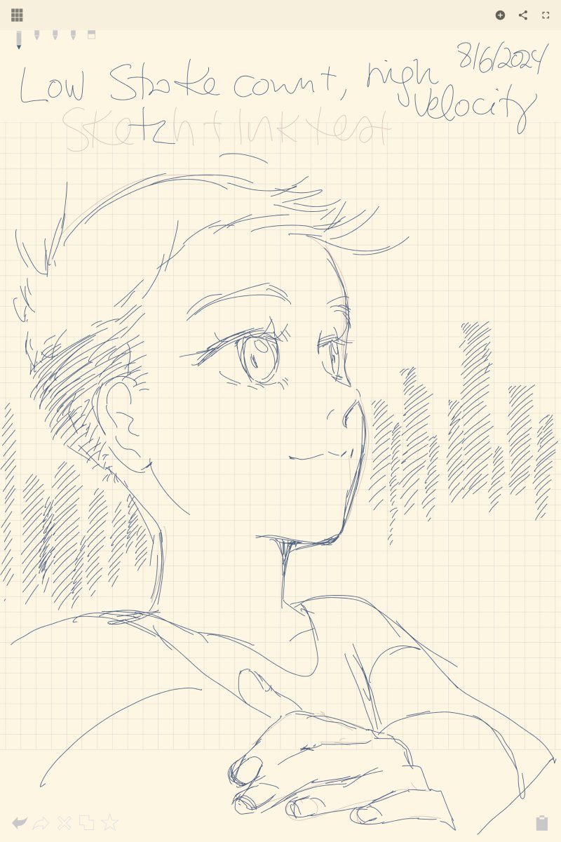 skimlines's tweet photo. I've been experimenting with drawing on #SimpleSketch. It is the only app so far that can keep up with my stroke speed on my dear old chromebook. https://t.co/zZqhVPyxGZ