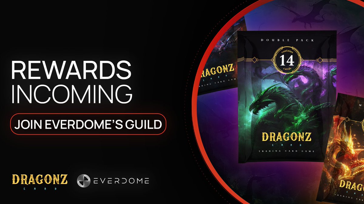 Rewards landing in Everdome’s ongoing collab with <a href="/dragonzlandx/">Dragonz Land</a> - An epic Telegram play-to-earn adventure.🐉

Boost Everdome’s guild &amp; grab Dragonz Land swag🚀

More 👉 everdome.io/news/enjoy-rew…

#ImagineTheMetaverseDifferently
