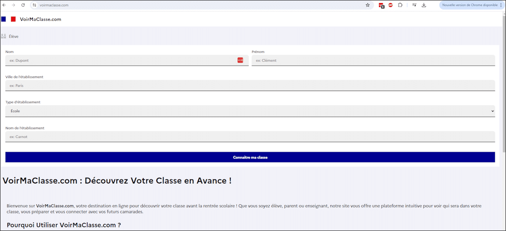 SignalArnaques's tweet photo. Un site qui propose de voir la composition de sa classe de la rentrée en avant-première ? C'est une nouveau type d'arnaque particulièrement en vogue ces derniers jours. ⬇️