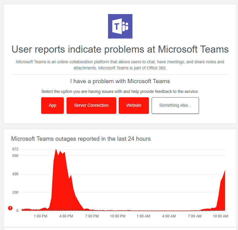 King_Distilled's tweet photo. @MicrosoftTeams Aptly timed post as the Teams servers seem to have gone on break. https://t.co/8pQ1xQDzOt