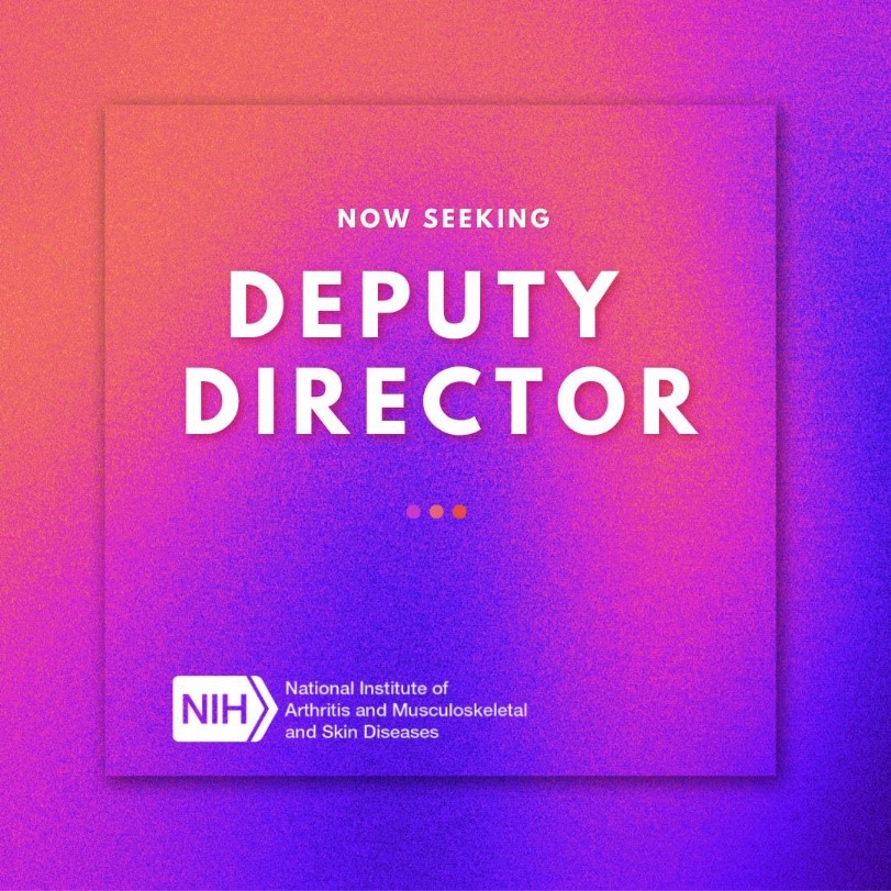 NIH_NIAMS's tweet photo. Help lead NIAMS!  

 NIAMS seeks highly qualified individuals with a commitment to scientific excellence to serve as Deputy Director of the institute. 

Learn more about the vacancy and how to apply: https://t.co/WjjXXNBc62 https://t.co/JkmdpNBzT7