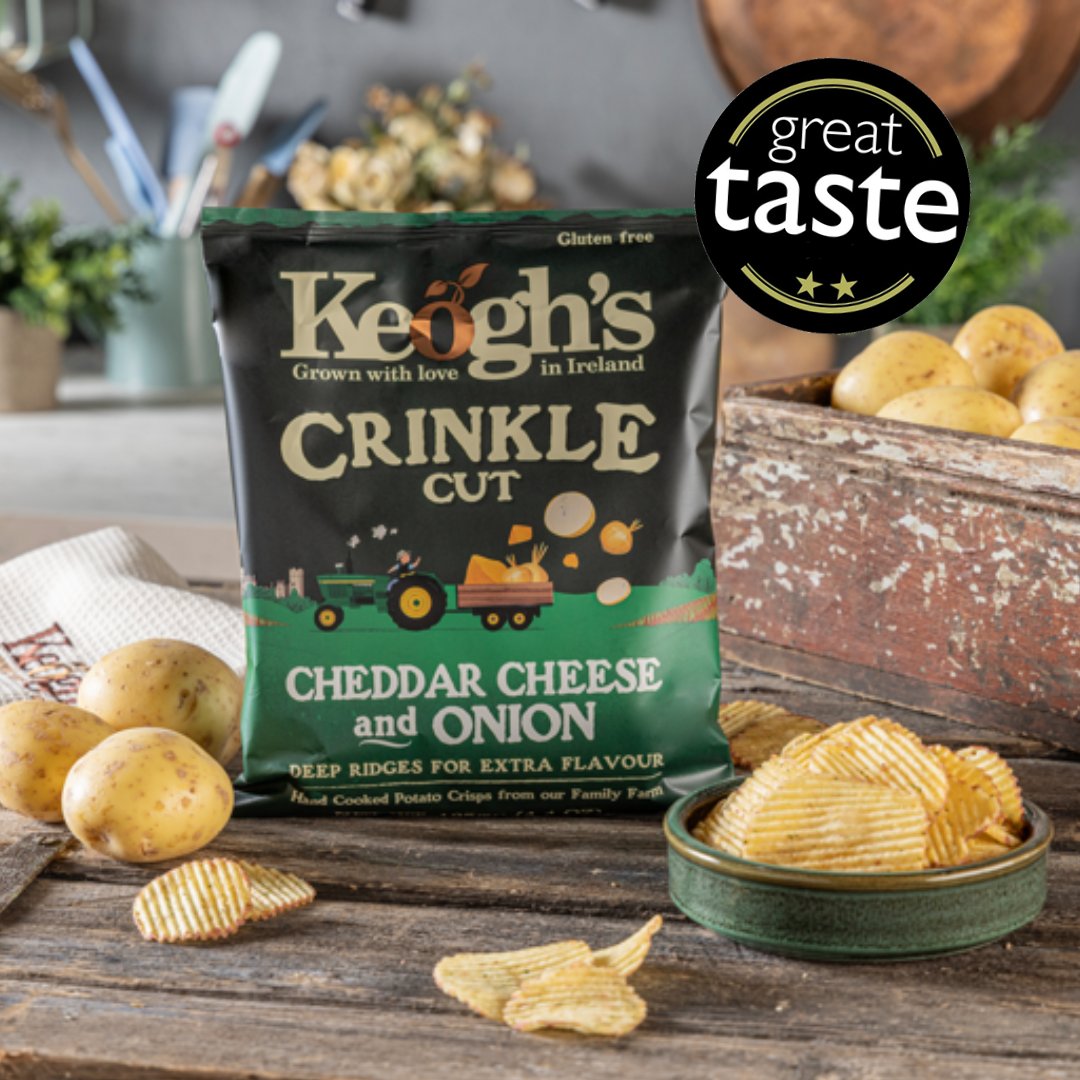 Great News! 🎉
We are delighted to announce our 3 Great Taste Awards this year, Crinkle Cut Cheese &amp; Onion 2 star, Crinkle Cut Atlantic Sea
Salt and Butter &amp; Sea Salt Popcorn ✨😍
This is our 13th consecutive year of winning Great Taste awards 🙌 🔥