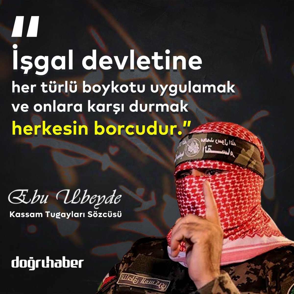 Ebu Ubeydenin mesajını unutmayalımm...
 #cibiliyetsiz