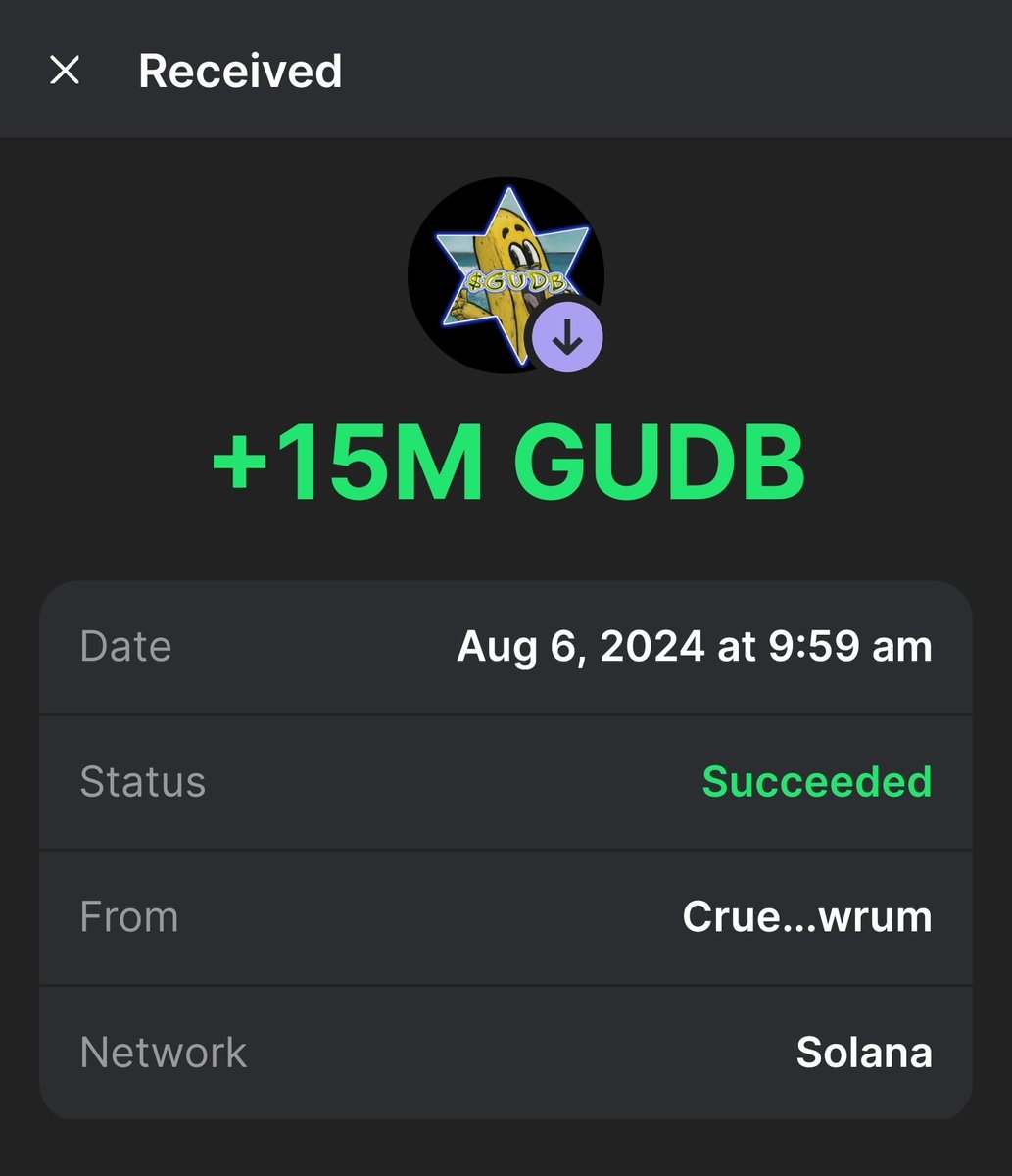 CryotoPhish's tweet photo. Things are cookin over at @TheGudBanana🍌
Just received my rewards for providing LP....LFG!
#GUDB https://t.co/yTwmqPCA5I