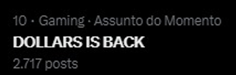 losgrandesgg's tweet photo. E vocês achando que o assunto do dia era Brasil X EUA no basquete 🤑

DOLLARS IS BACK https://t.co/XpIrmKr71o