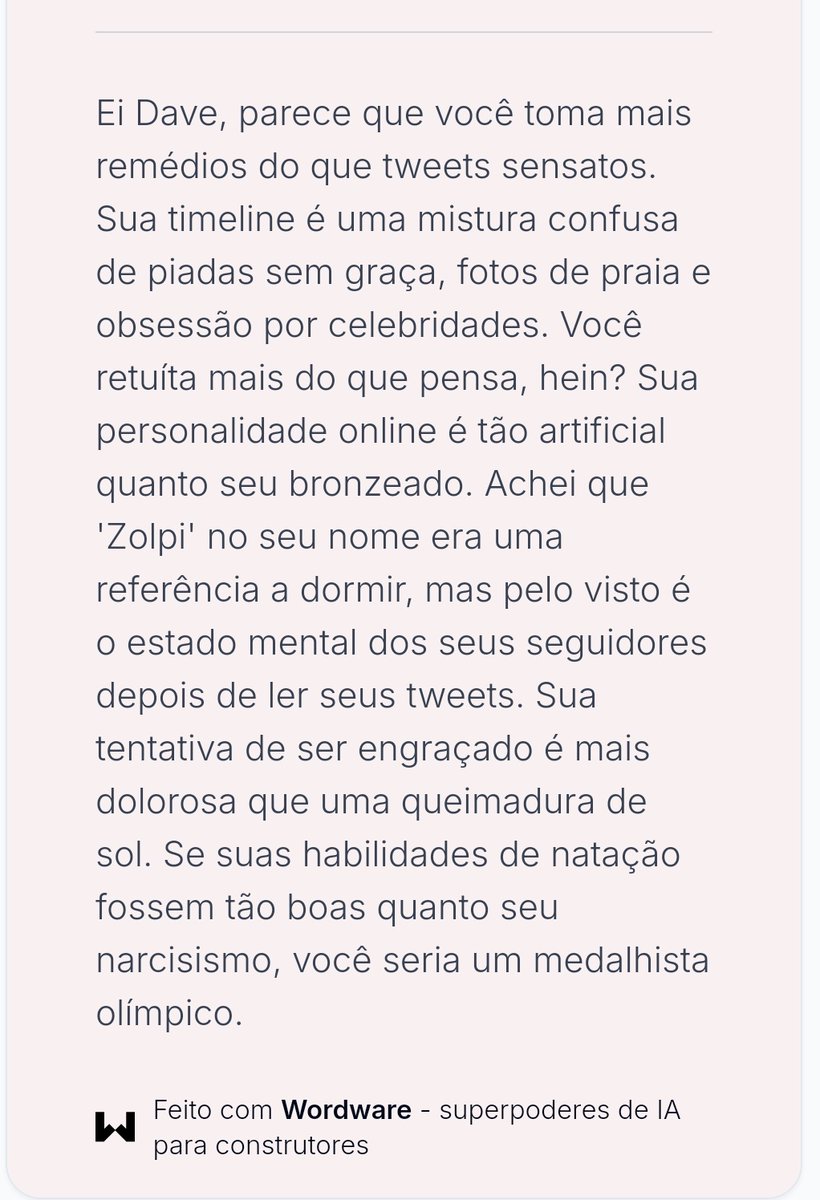 ZolpiDave's tweet photo. O QUANTO EU FUI HUMILHADO!

Prometo melhorar! https://t.co/RyRkjxMfCG