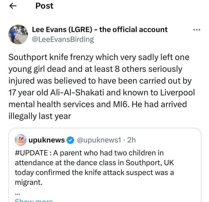 @astacus <a href="/AlanDaviesbirds/">Alan Davies</a> Someone has shared this where Evans spreads the lies early on. He really is a fool. Hopefully <a href="/ThamesVP/">Thames Valley Police</a> can pop round and have a word about him inciting violent disorder and Civil War!