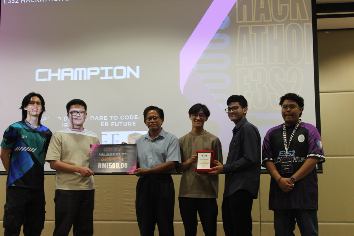 MagusWyvern's tweet photo. Wanted to do a follow-up post for the first Hackathon I joined:

Our project was crowned as the Champion! 👑🎉 

RM 1.5k was awarded and split among 4 team members - who has given me numerous tips for app development. I had fun collaborating w/ them on the project :D https://t.co/6huBXVrqlM