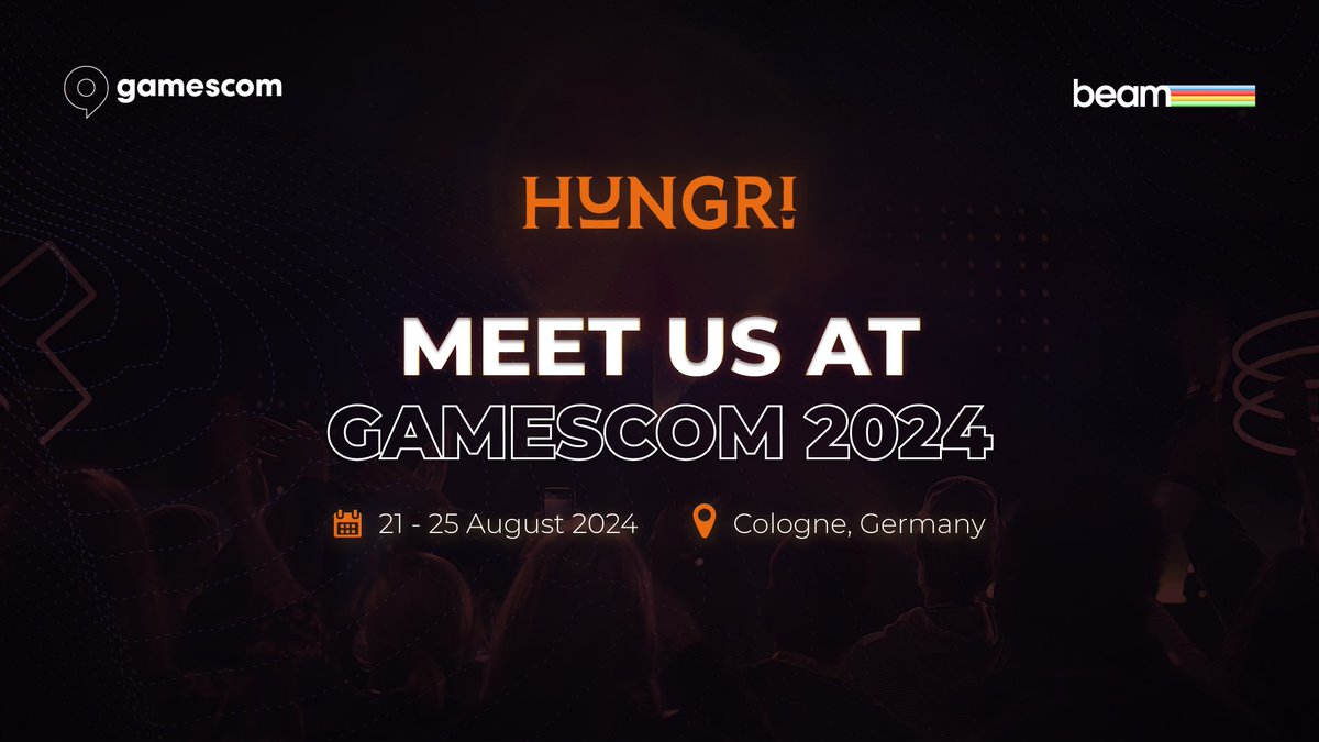 Hungri Games (@hungrigames_) on Twitter photo We're thrilled to announce that Hungri Games is attending #Gamescom2024 in Cologne, Germany!
🎮Come meet our team, discuss exciting collaboration opportunities, and get an exclusive first look at <a href="/metahorseunity/">Metahorse Unity | MUNITY</a> gameplay 🚀 #Gamescom We're thrilled to announce that Hungri Games is attending #Gamescom2024 in Cologne, Germany!
🎮Come meet our team, discuss exciting collaboration opportunities, and get an exclusive first look at <a href="/metahorseunity/">Metahorse Unity | MUNITY</a> gameplay 🚀 #Gamescom