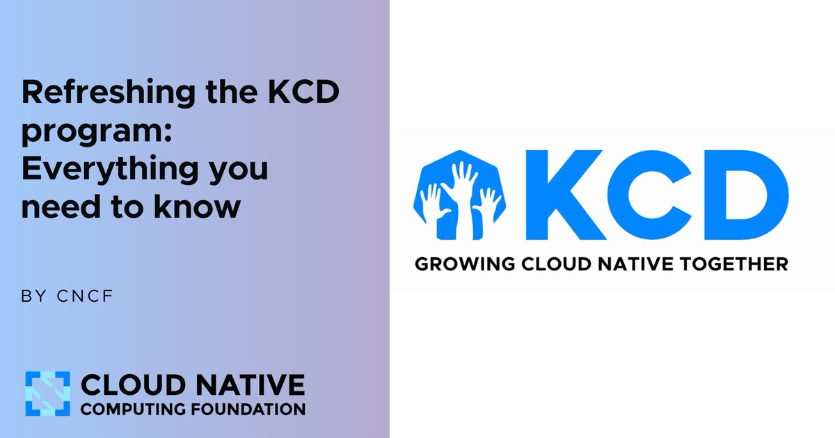 CNCF (@cloudnativefdn) on Twitter photo The <a href="/KubernetesDays/">KCDs by CNCF</a> (#KCD) program has blossomed over the years thanks to the incredible efforts of our community, so we’re excited to roll out changes to make the program even better and offer more support to members!
Learn more + get involved: hubs.la/Q02KfqT30 The <a href="/KubernetesDays/">KCDs by CNCF</a> (#KCD) program has blossomed over the years thanks to the incredible efforts of our community, so we’re excited to roll out changes to make the program even better and offer more support to members!
Learn more + get involved: hubs.la/Q02KfqT30