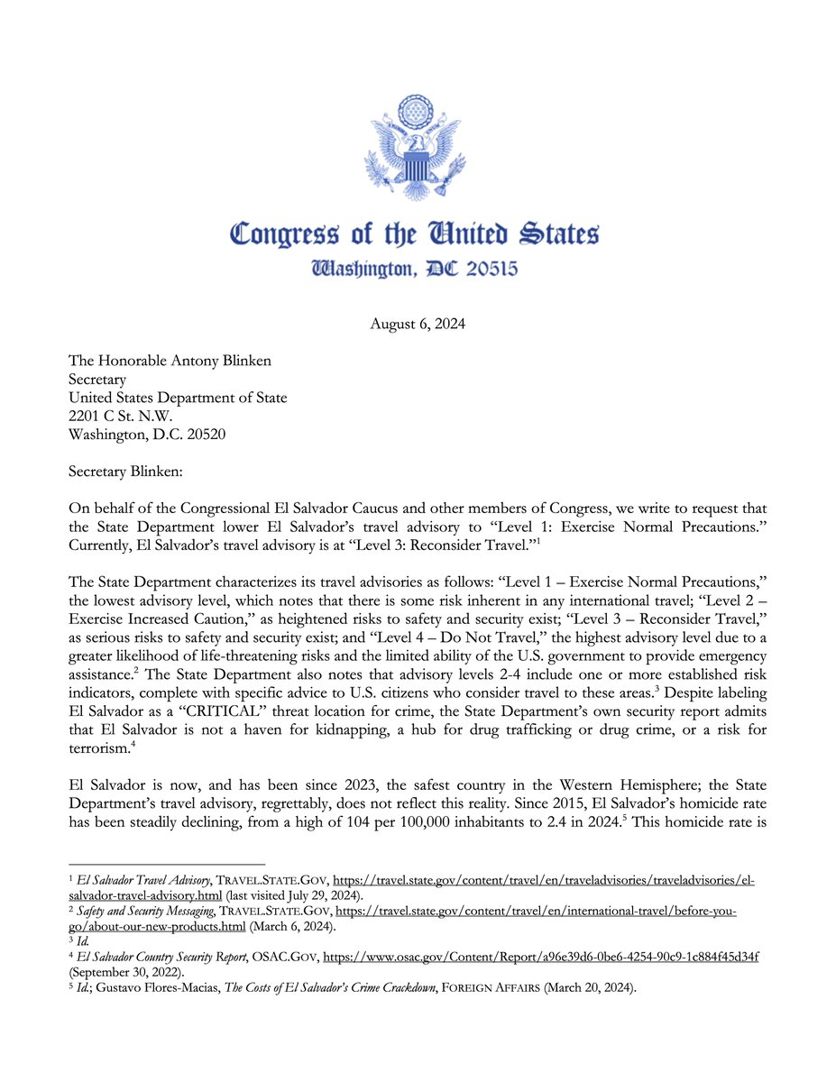 U.S. El Salvador Caucus tweet media