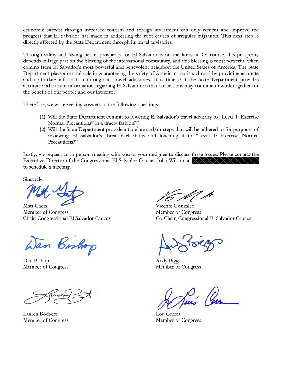 U.S. El Salvador Caucus tweet media