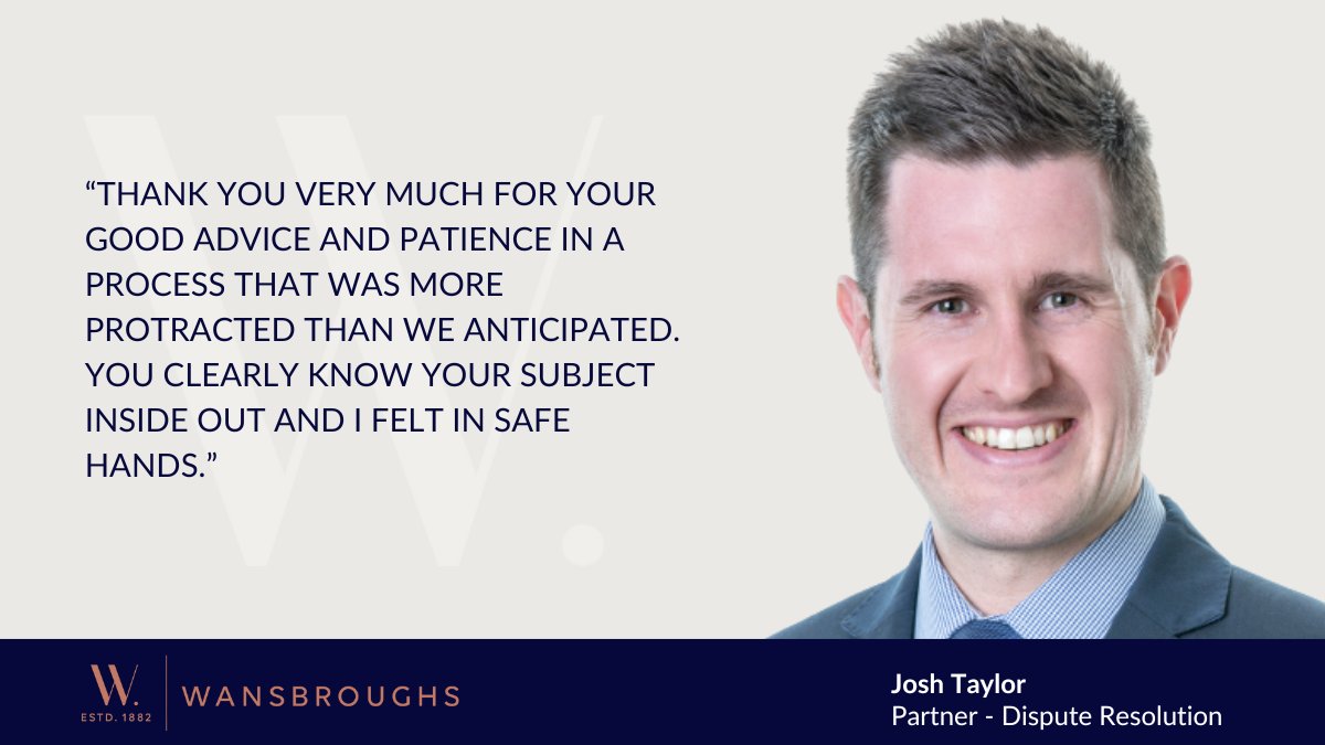 Josh is a Partner in our Dispute Resolution team and advises both businesses and individuals on a range of disputes including property disputes, contract disputes professional negligence claims and debt recovery.

Meet Josh: bit.ly/3V2ncih

#disputeresolution