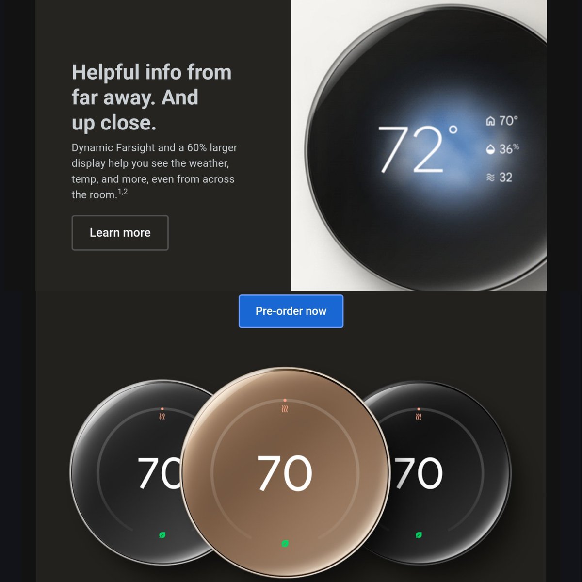 drbeel_techno's tweet photo. #Google
ثيرموستات جوجل الذكية #NestThermostat بجيلها الرابع 4th Gen مع مستشعر حرارة إضافي #NestTemperatureSensor الآن متوفرة للطلب المسبق في السوق الأمريكي بسعر 279.99$. https://t.co/CZ9lrMnqSj