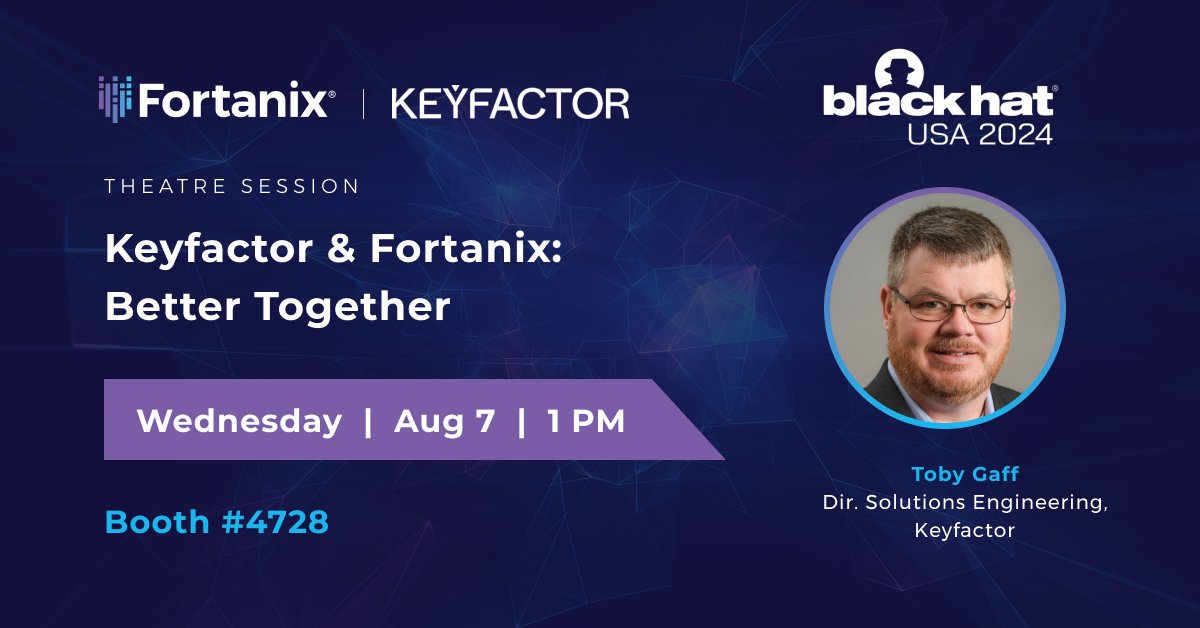 fortanix's tweet image. Simplify and Secure Machine Identity Management in Hybrid, Multi-Cloud Environments.
Discover how &quot;Keyfactor &amp;amp; Fortanix: Better Together&quot; can enhance your security strategy. 
hubs.li/Q02KdWxc0
#BlackHat2024 #Keyfactor #Fortanix
