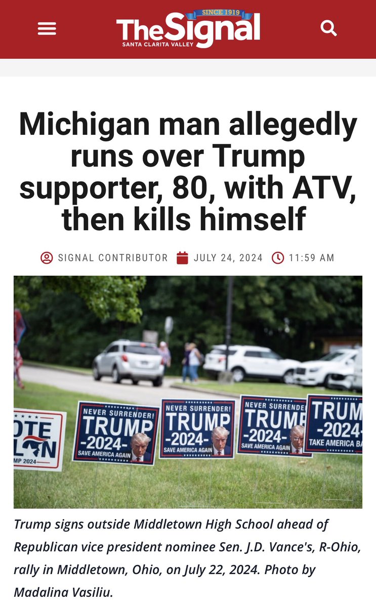 Trump supporters are weird and unbalanced…🤔

signalscv.com/2024/07/michig…