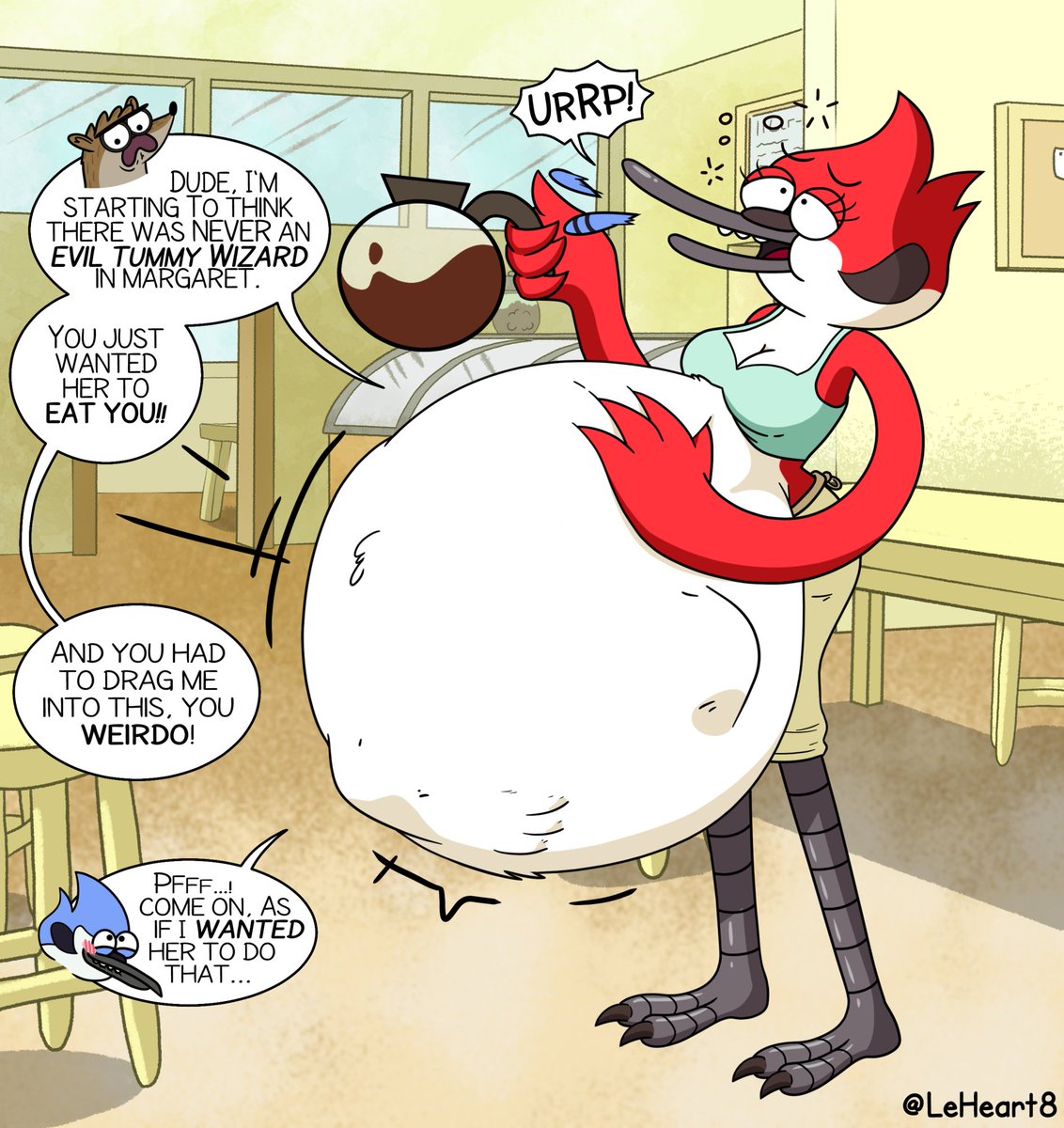 LeHeart8's tweet photo. Been watching regular show lately
#vore https://t.co/Pezqt31aZv